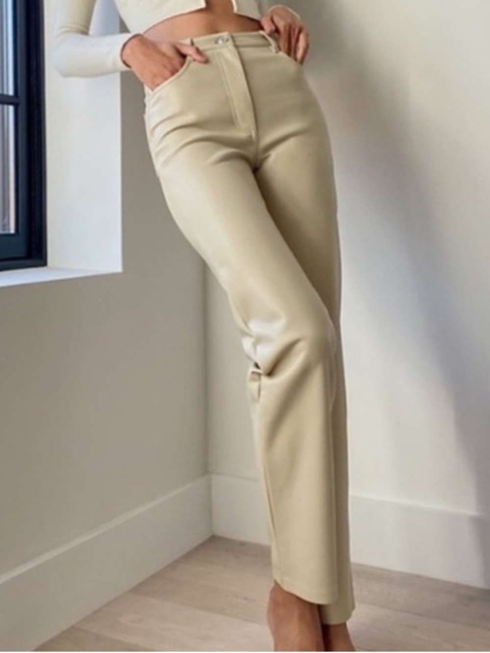 Wilfred Soft Lemon Leather Pants